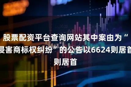 股票配资平台查询网站其中案由为“侵害商标权纠纷”的公告以6624则居首