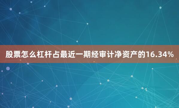 股票怎么杠杆占最近一期经审计净资产的16.34%